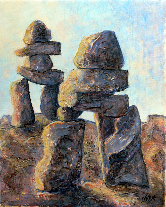 Inukshuk Pair - Marking the Way