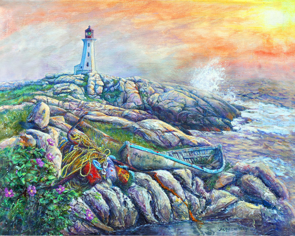 Peggy's Cove & Wild Roses